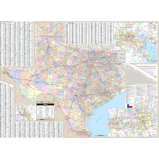 Texas State Wall Map by Kappa