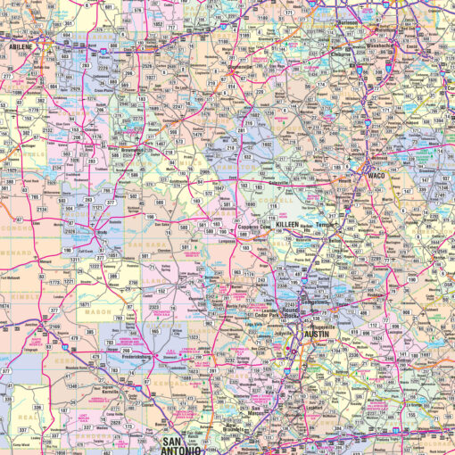 Texas State Wall Map by Kappa - Image 2