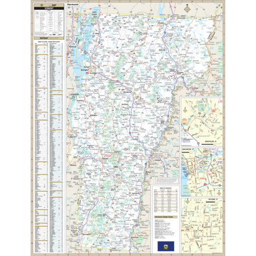 Vermont State Wall Map by Kappa