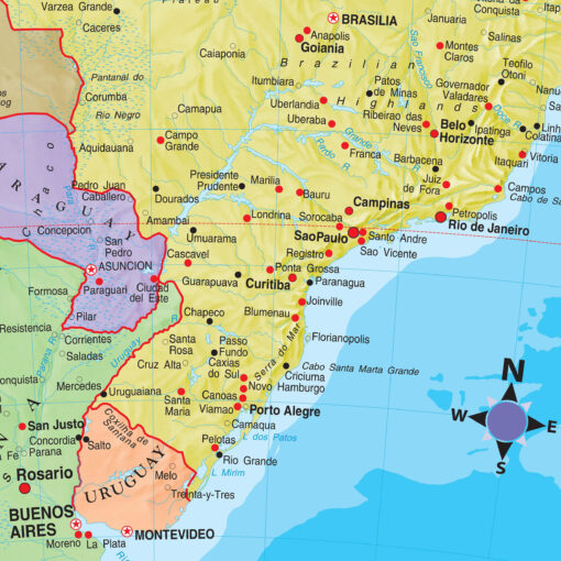 South America Advanced Political Wall Map by Kappa - Image 2