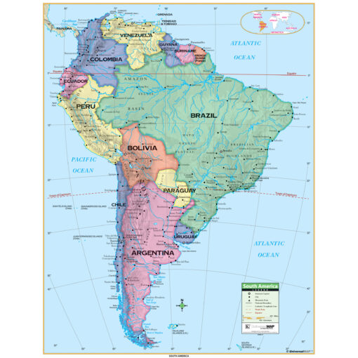 7-Map Primary Continent Spring Roller Set w/Backboard by Kappa - Image 2