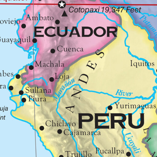 South America Primary Wall Map by Kappa - Image 2