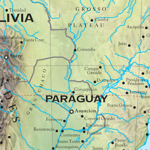 South America Shaded Relief Wall Map by Kappa - Image 2