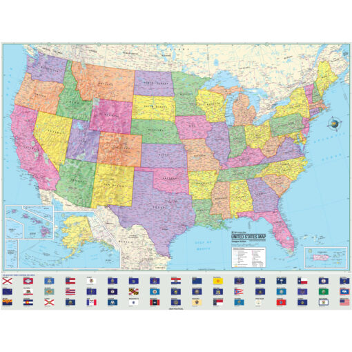 Custom Advanced Classroom Pull Down Map Set w/ Backboard by Kappa - Image 4