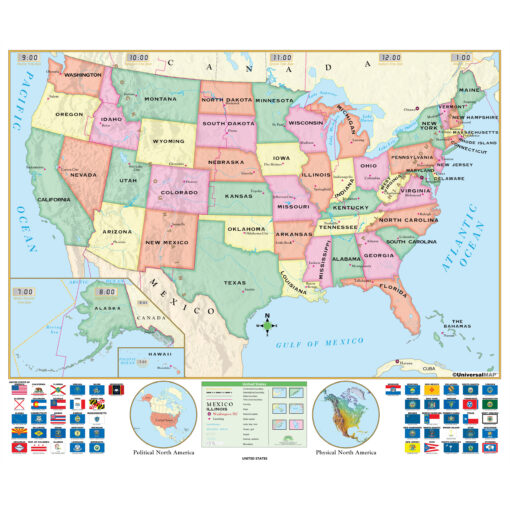 United States Beginner Wall Map by Kappa