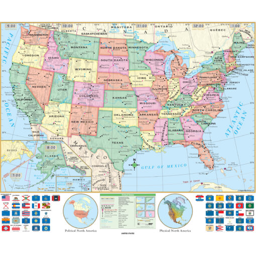 United States Essential Wall Map by Kappa
