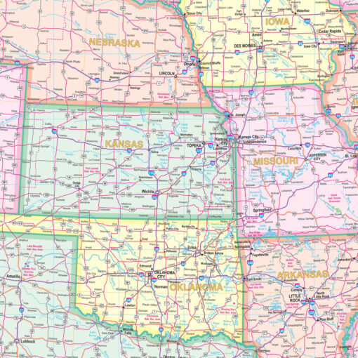 United States Interstate Wall Map by Kappa - Image 2