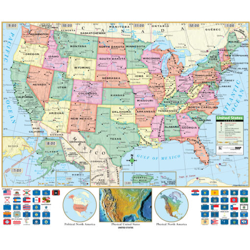 United States Primary Wall Map by Kappa