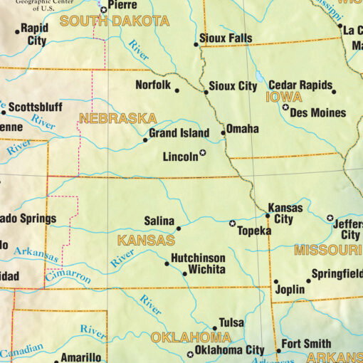 United States Shaded Relief Wall Map by Kappa - Image 2