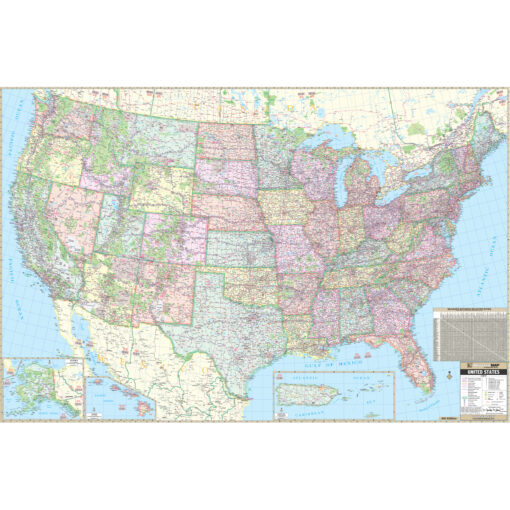 United States Wall Map Mural by Kappa