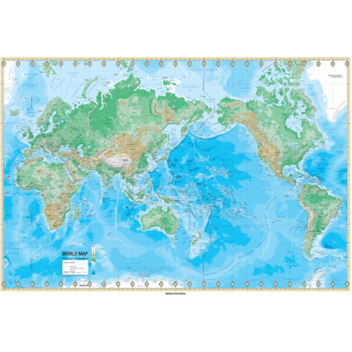World Advanced Physical Wall Map by Kappa