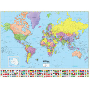 World Advanced Political Wall Map by Kappa