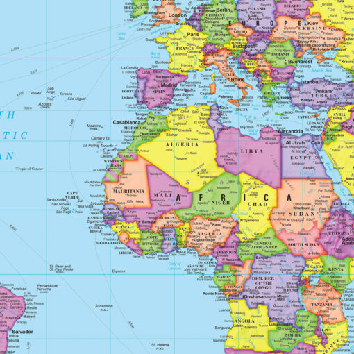 World Advanced Political Wall Map by Kappa - Image 2