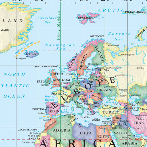 World Essential Wall Map by Kappa - Image 2