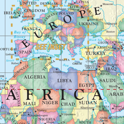 World Primary Wall Map by Kappa - Image 2
