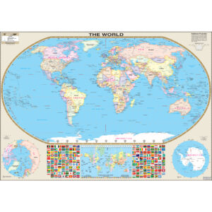 World Robinson Projection Wall Map by Kappa