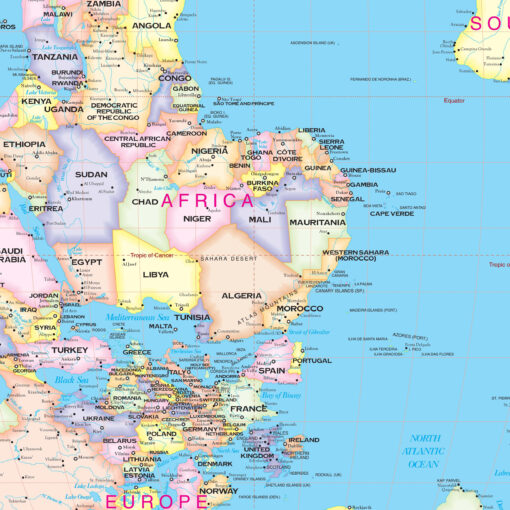 World Upside Down Wall Map by Kappa - Image 2