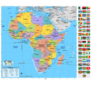 Africa Intermediate Classroom Wall Map by BrightWay Educational