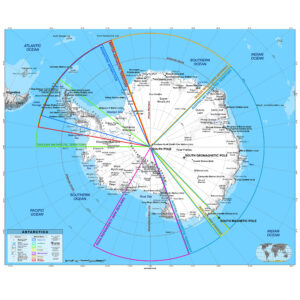 Antarctica Intermediate Classroom Wall Map by BrightWay Educational