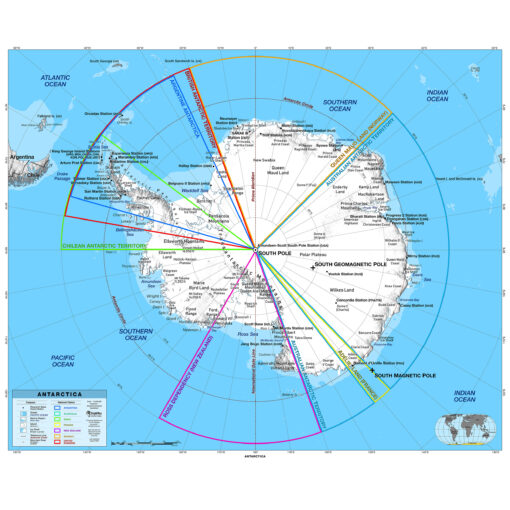 7 Continent Intermediate Classroom Pull Down Map Set w/ Backboard by BrightWay Educational - Image 11