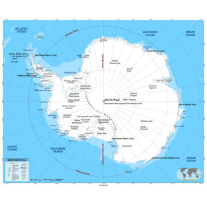 Antarctica Primary Classroom Wall Map by BrightWay Educational