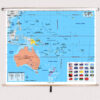 Australia & Oceania Primary Classroom Pull Down Map w/ Backboard by BrightWay Educational