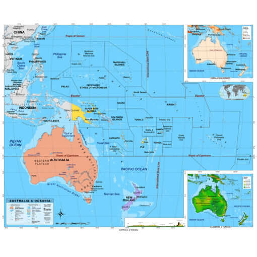 7 Continent Primary Classroom Pull Down Map Set w/ Backboard by BrightWay Educational - Image 12