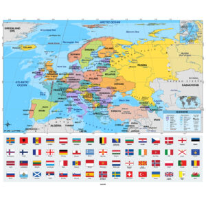 Europe Primary Classroom Wall Map by BrightWay Educational