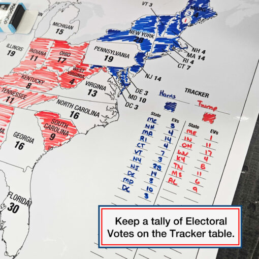 United States 2024 Electoral College Tracker Wall Map by MapShop - Image 3
