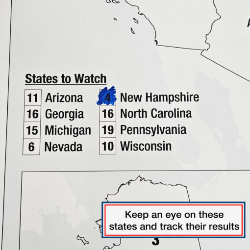 United States 2024 Electoral College Tracker Wall Map by MapShop - Image 5