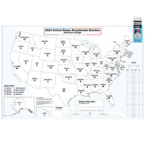 United States 2024 Electoral College Tracker Wall Map by MapShop
