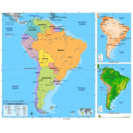 South America Primary Classroom Wall Map by BrightWay Educational - Image 2