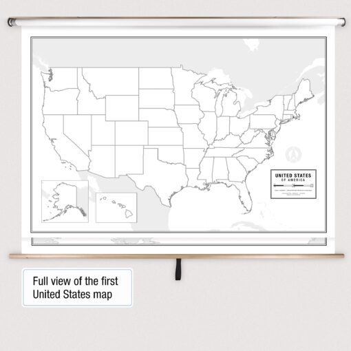 United States & World Blank Spring Roller Set w/Backboard by South of Kings - Image 3