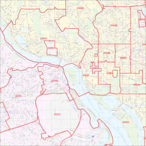 Custom USA Zip Codes Map