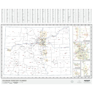 Colorado Territory Planner Wall Map by MapShop