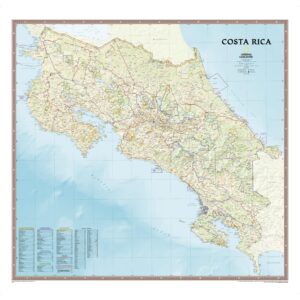 Costa Rica Wall Map by National Geographic