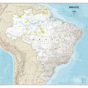 Brazil Classic Wall Map by National Geographic