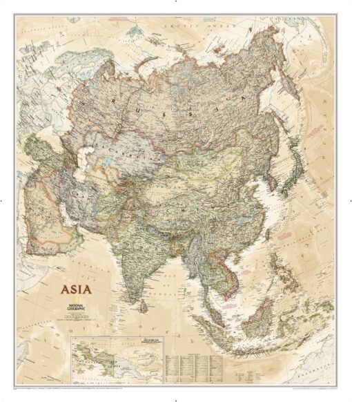 Asia Executive Wall Map by National Geographic