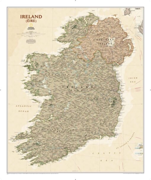 Ireland Executive Wall Map by National Geographic
