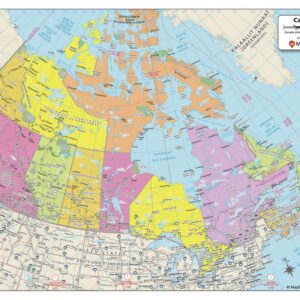 Canada Political Wall Map - Compact by MapSherpa
