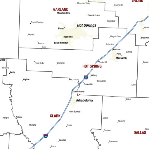 Arkansas Territory Planner Wall Map by MapShop - Image 2