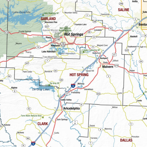 Arkansas State Wall Map by MapShop - Image 2
