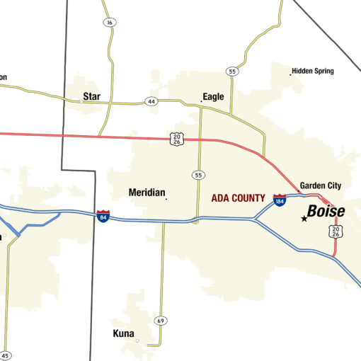Idaho Territory Planner Wall Map by MapShop - Image 3