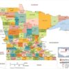 Minnesota Counties Wall Map by MapSherpa