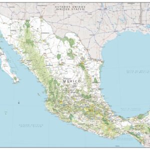 Mexico Political Wall Map - Large by MapSherpa