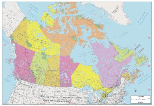 Canada Political Wall Map by MapSherpa