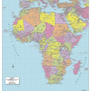 Africa Political Wall Map - Compact by MapSherpa