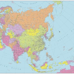Asia Political Wall Map by MapSherpa
