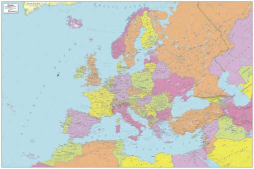 Europe Political Wall Map by MapSherpa
