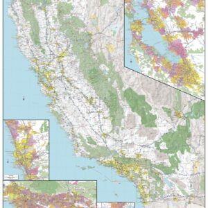 California State Wall Map - Large by MapSherpa